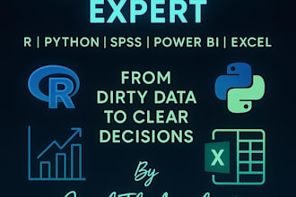 clean, analyze, and visualize your data using r, or excel