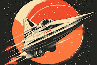 create spaceship concept art for you