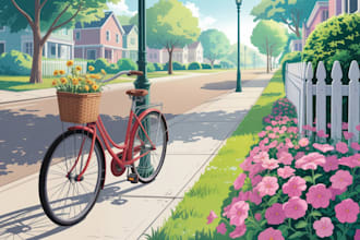create stunning anime backgrounds style for visual novel bg and 2d scenery art