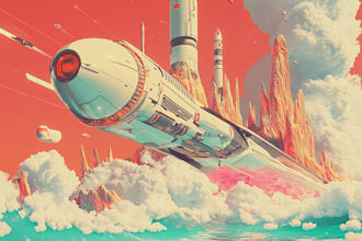 design spaceship sci fi illustration and sci fi art