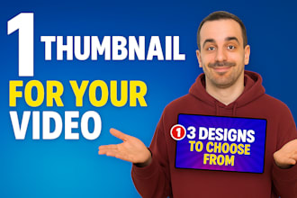 create 3 thumbnails for your video to choose from