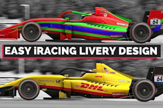 create a custom livery for iracing, beamng and assetto corsa