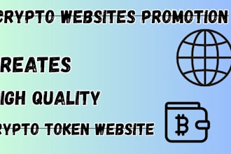 create a high quality crypto token website for your coin project