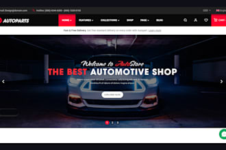 automotive shopify store auto parts store automotive store auto parts website