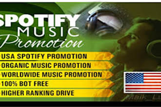grow USA organic spotify music followers with classified ads, guest posting
