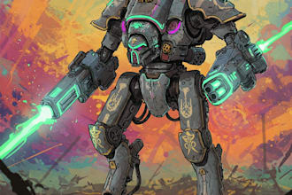 make warhammer illustration of you