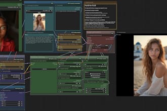 create comfyui workflows for image and video generation, face swap and head swap