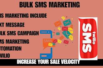 blast bulk sms marketing campaign, text message, cold emails with twilio SMS