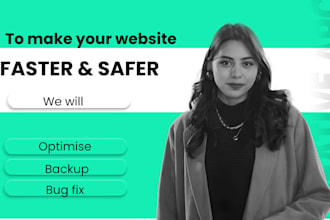 fix, backup, optimise your website making it faster and safer to grow