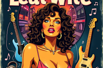 draw a professional single cover or album cover art