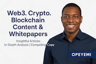 write expert web3, crypto, blockchain content, whitepaper writer