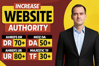 increase website moz da trust flow ahrefs dr url rating for google ranking