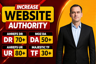 increase website moz da trust flow ahrefs dr url rating for google ranking