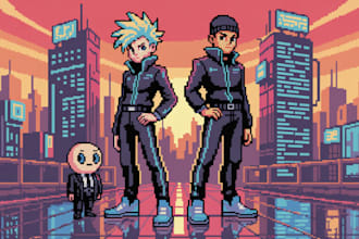 create a game ready pokemon trainer sprite and background with animation