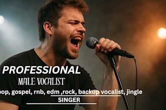 sing podcast intro outro business jingle rap pop catchy jingle male singer