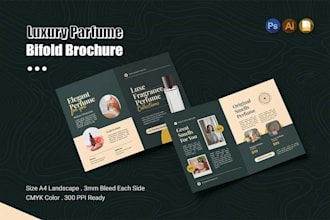 create a unique bifold, trifold, brochure design, leaflet and catalog designs