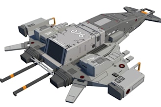 model hard surface sci fi, spaceship vehicles, 3d stl, for print and animation
