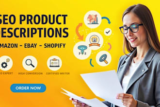 write SEO product descriptions for amazon, ebay shopify