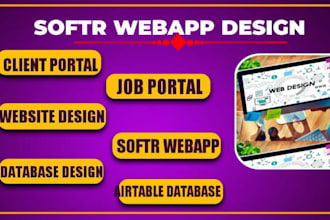 design client portal job portal using softr airtable