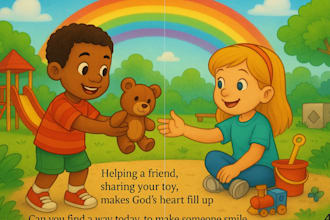 design children storybook, kids story illustration activity book, coloring book