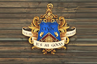 create a coat of arms, family crest, heraldic shield for you