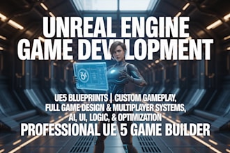 do unreal engine game development, develop unreal engine game, ue5 blueprints