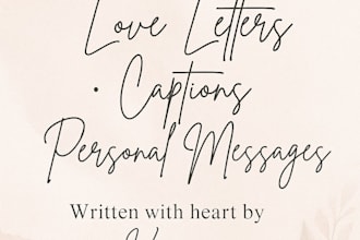 write emotional letters, messages or captions with heart