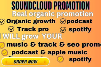 do spotify, soundcloud, podcast with organic SEO blog backlink on top 10k US UK
