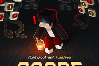 create minecraft marketing art and social media design