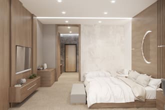 renew 3d luxury apartment interior, bedroom, realistic cgi architect,facade view