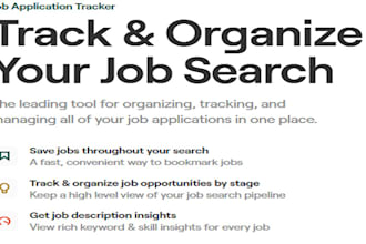 develop saas ai job application tracker website