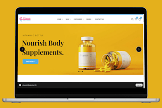 build supplement shopify store supplement website nutraceutical website