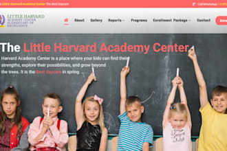 create daycare website kindergarten website preschool website childcare website