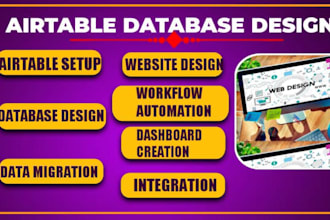 setup airtable database, softr webapp design, airtable automation