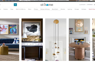 create modern home decor shopify store, furniture website interior design store
