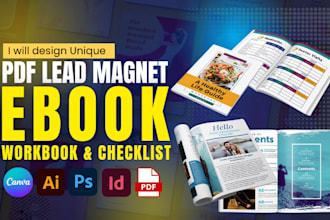 do pdf design, lead magnet, workbook, pdf ebook, checklist, book layout, booklet