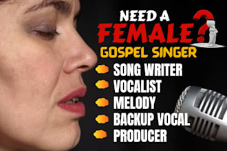 be your professional gospel music vocalist and lyrist with divine inspirations