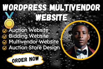 create an auction website, bidding website, multivendor website