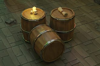do lowpoly stylized  3d game assets