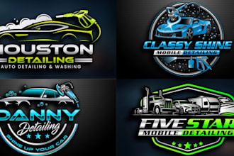 design eye catching auto detailing, car wash, automotive logo for your business