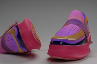 design custom 3d shoe model, 3d shoe modeling, 3d shoe design, 3d shoe de