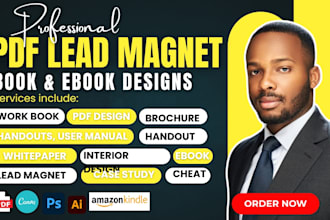 create professional pdf lead magnet design, ebook, pdf, ebook writer, workbook