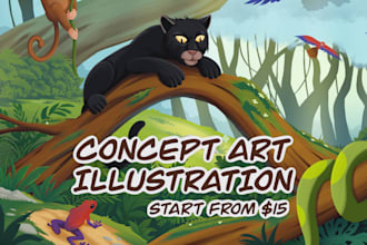 draw 2d concept art for your game