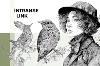 draw an illustration in a pen and ink style