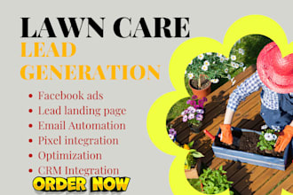 generate lawn care leads landscaping landing page website facebook google ads