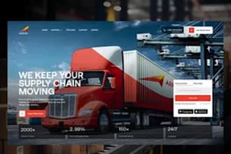design trucking website, logistics website, freight website for a moving company