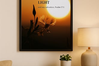 design christian wall art  like psalm 27 printable the lord is my light