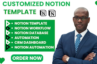 create custom notion template notion database notion dashboard notion workflow