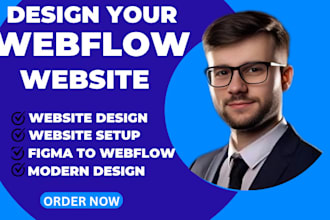 design or develop webflow website, webflow expert, figma to webflow landing page
