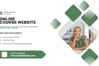 design a website for an online course using wordpress, canvas, moodle, and wix
